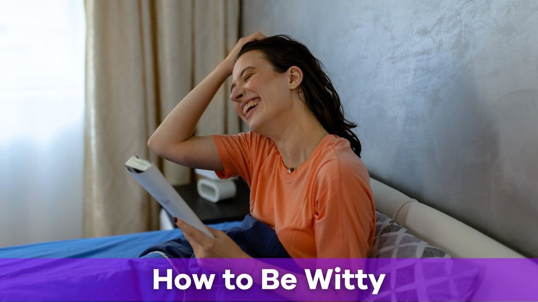 woman studying how to be witty