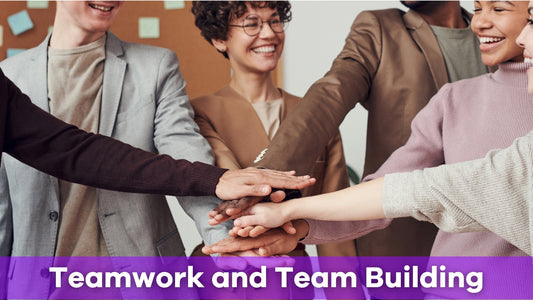 a group of people demonstrating teamwork and teambuilding