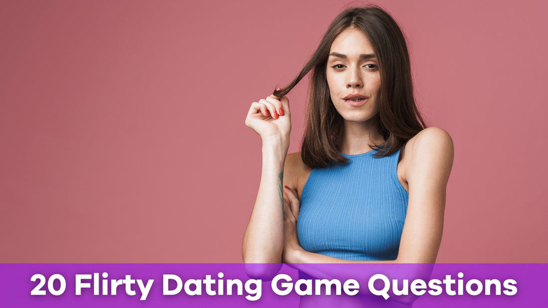 woman biting her lip while thinking of flirty dating game questions