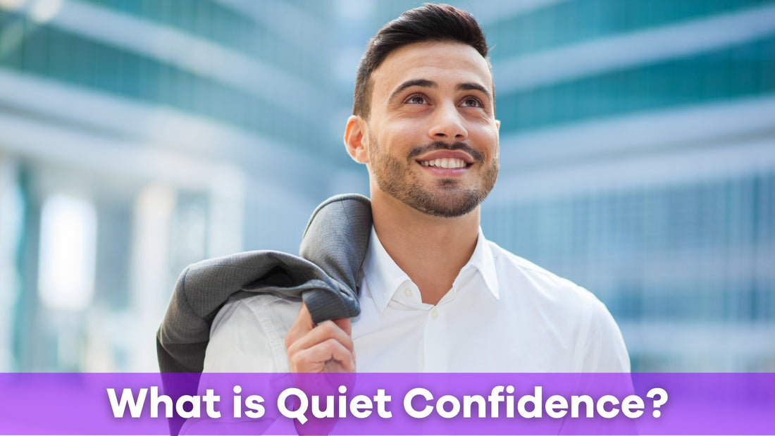 a man smiling thing about what is quiet confidence