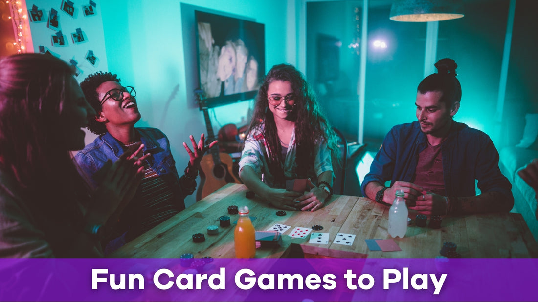 People enjoying fun card games to play with friends