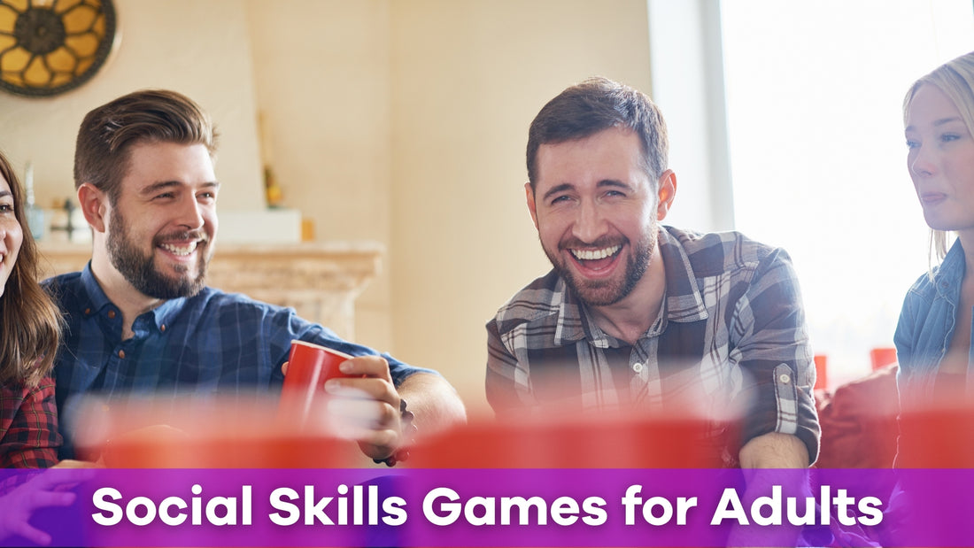 a group of people playing social skills games for adults