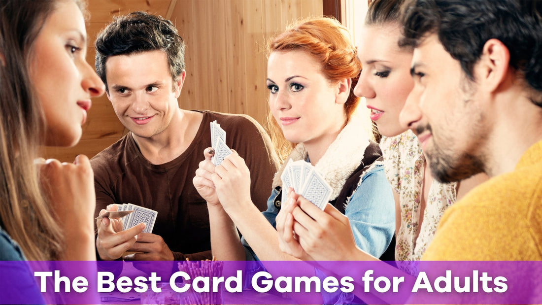 a group of friends playing the best card games for adults