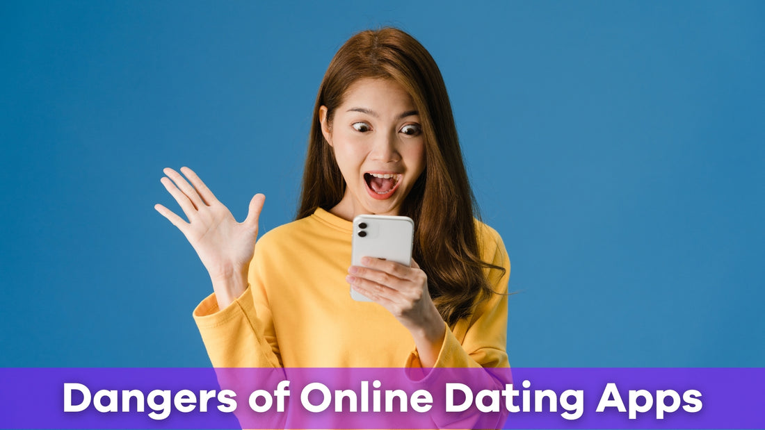 woman scared of the dangers of online dating apps