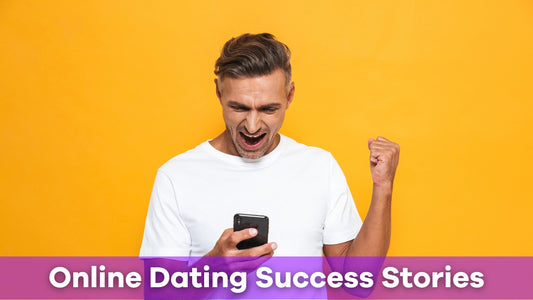 Man reading about online dating success stories