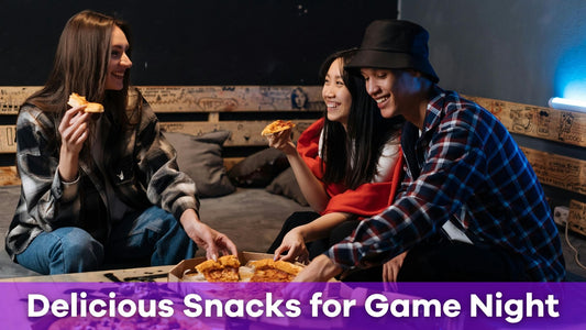 friends eating delicious snacks for game night