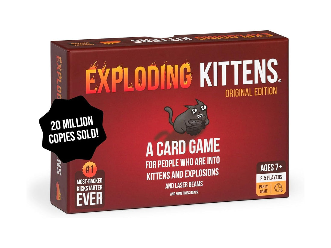 Exploding Kittens Original Edition game box packshot — best 4-player party games 2026