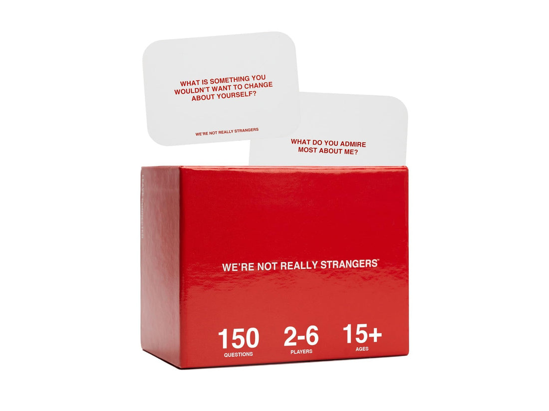 We're Not Really Strangers card game box packshot — best conversation card games 2026