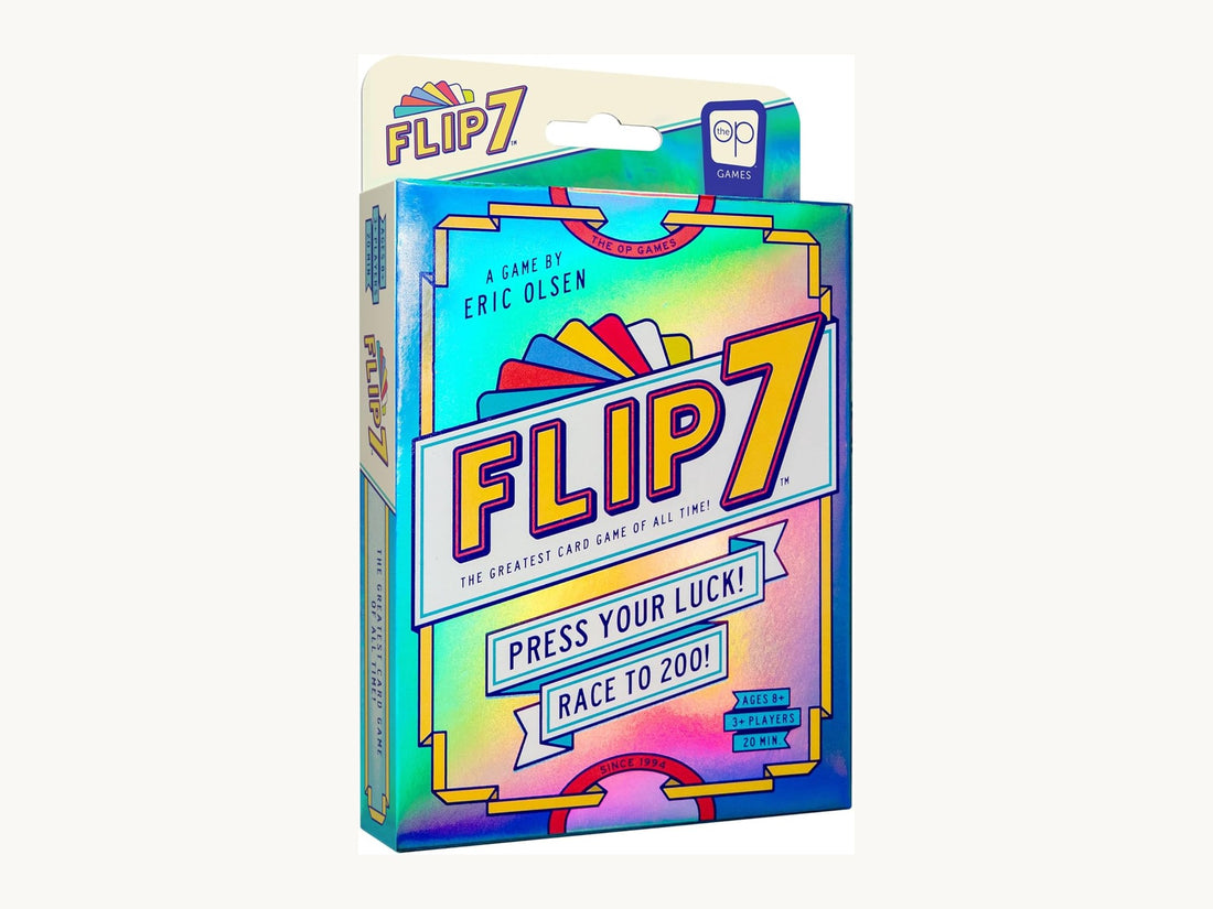 Flip 7 card game packshot — best last-minute Christmas gift games 2026