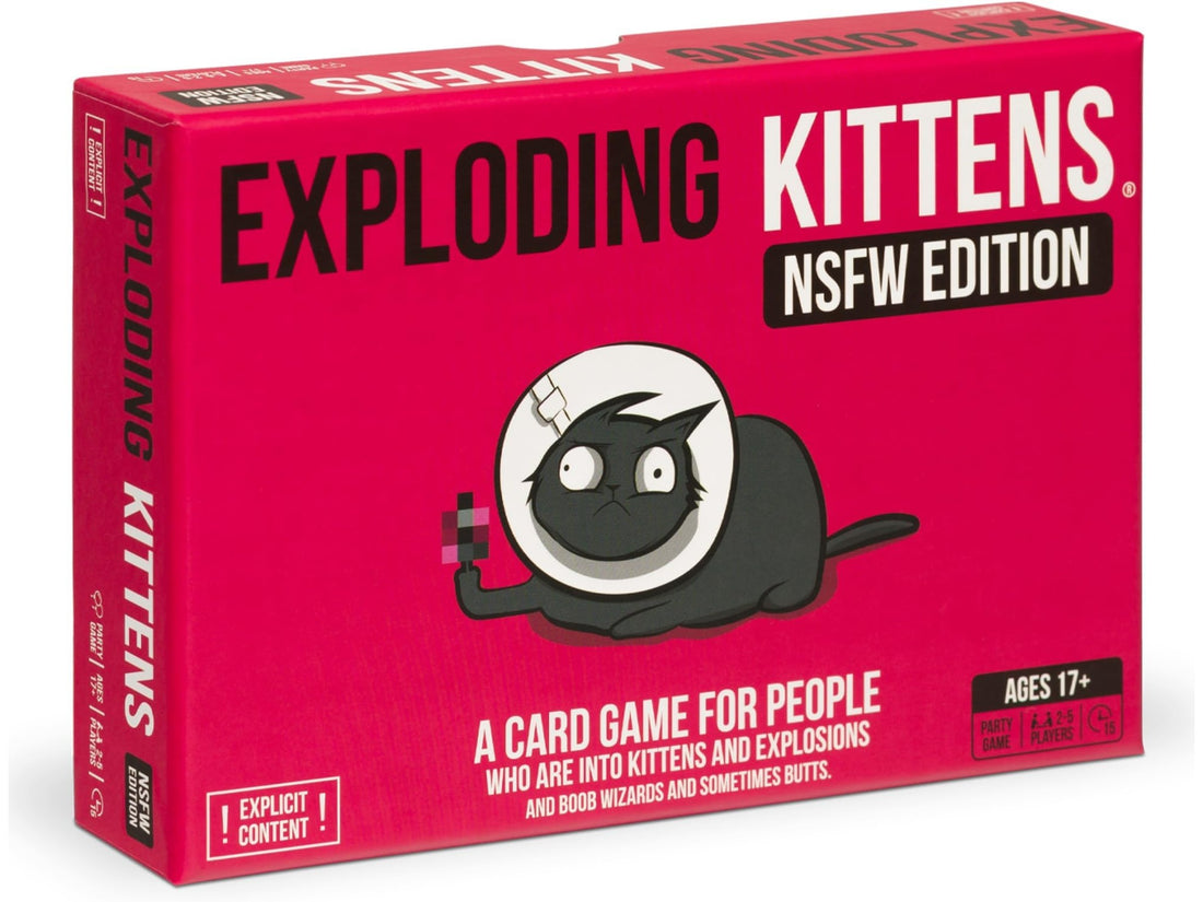 Exploding Kittens NSFW Edition box — adult 17+ party card game
