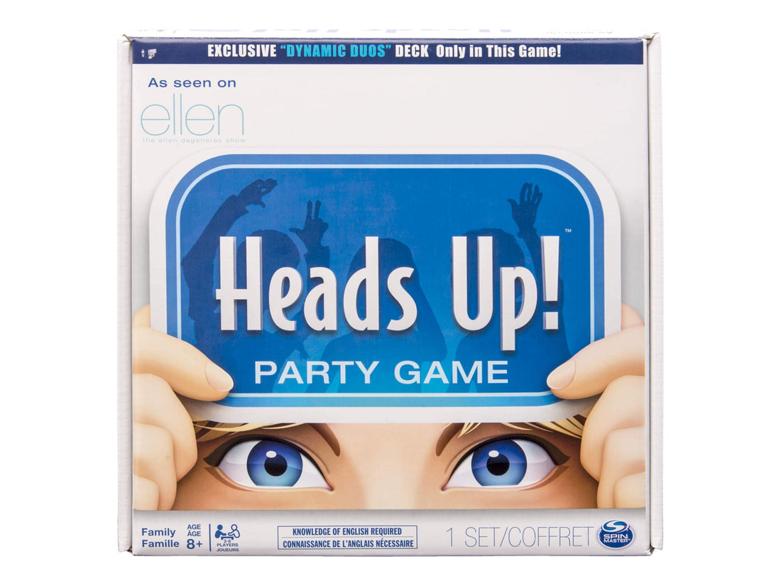 Heads Up! Party Game box as seen on Ellen — full packshot