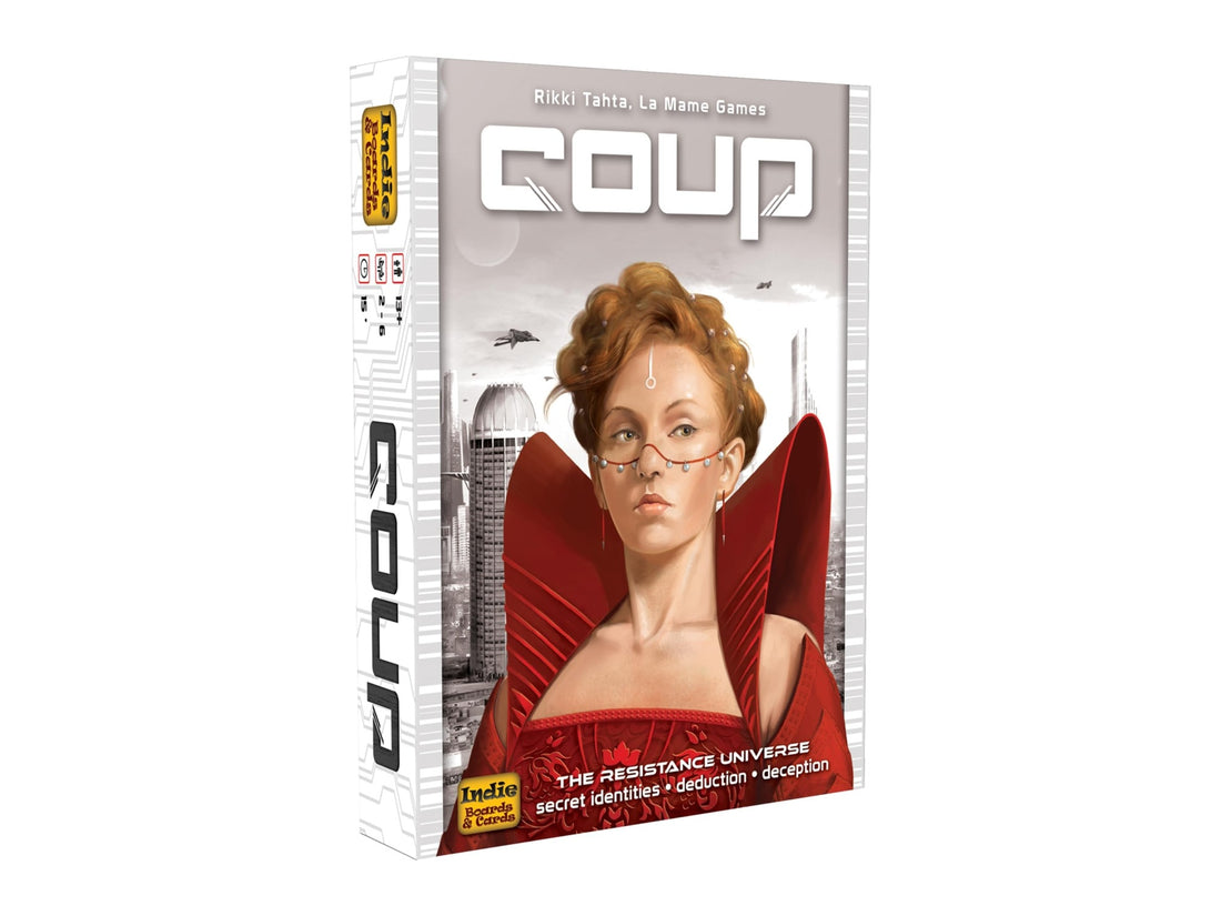 Coup card game box packshot — how to play hero