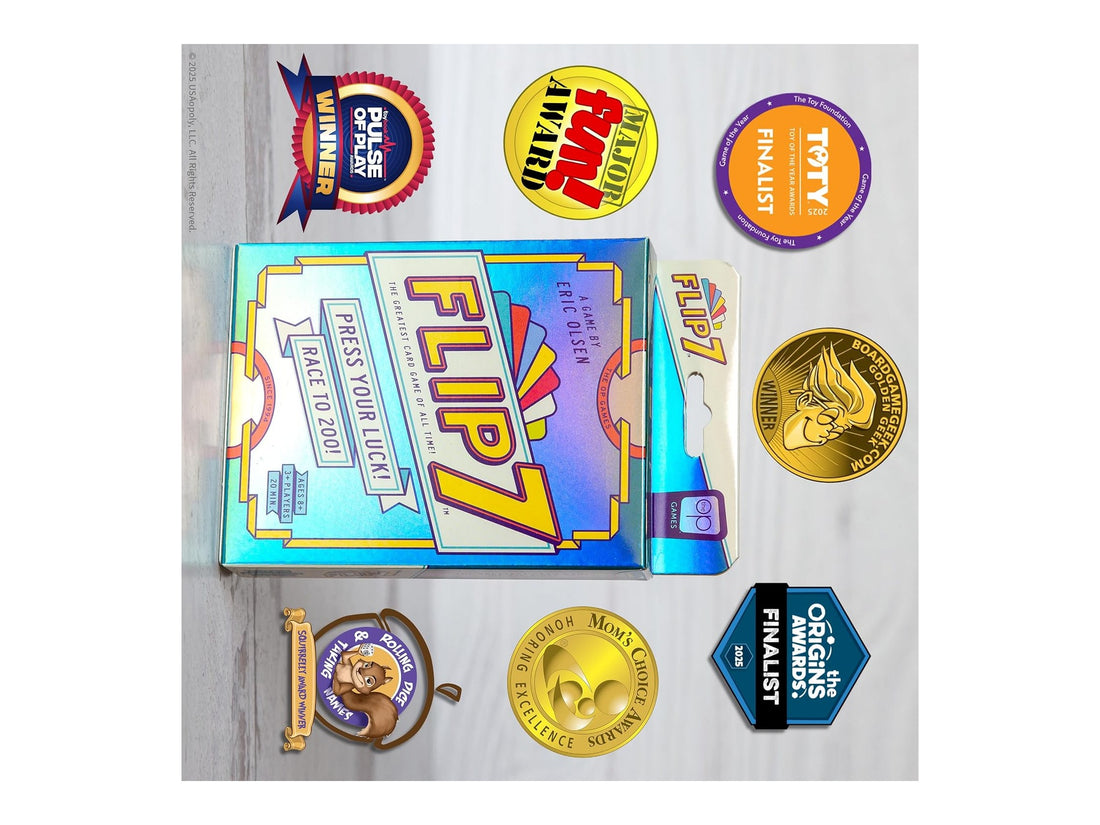 Flip 7 packshot sideways — Dutch Blitz speed-card encore 2026