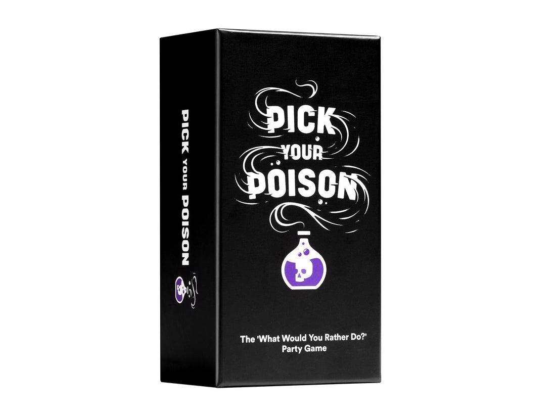 Pick Your Poison Family Edition box packshot — how to play would-you-rather rules