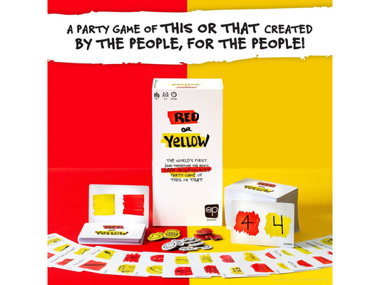 Red or Yellow party game box by The Op Games — Target exclusive packshot