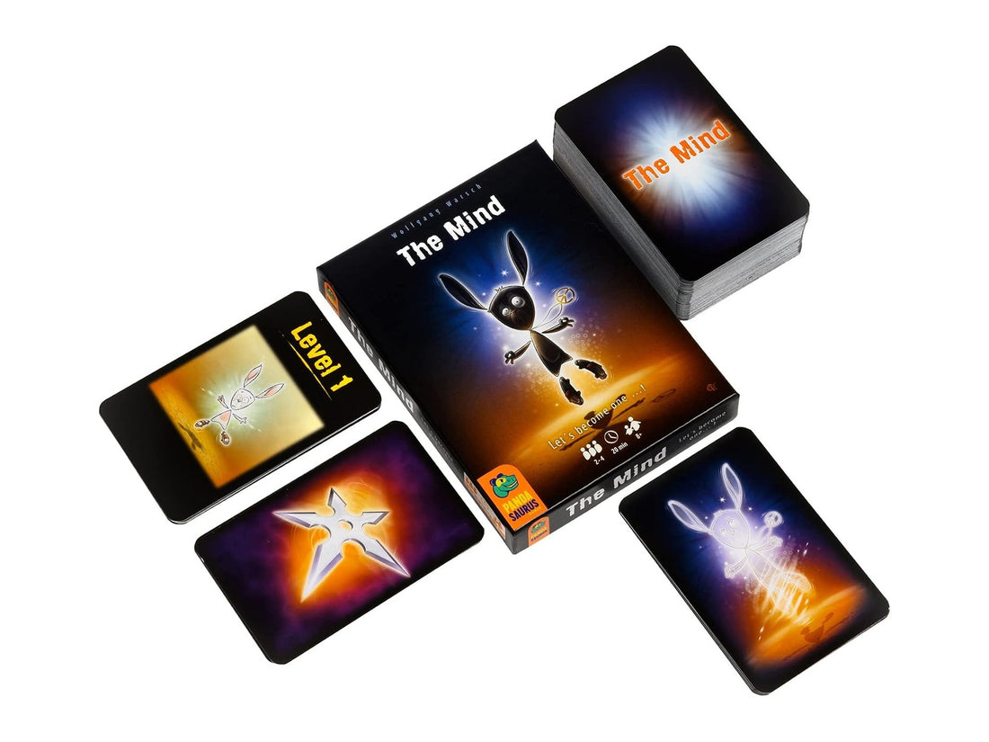 The Mind card game box and components by Pandasaurus — how to play hero