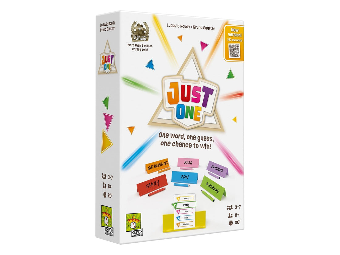 Just One party game box — Asmodee cooperative one-word clue game 2025 Refresh