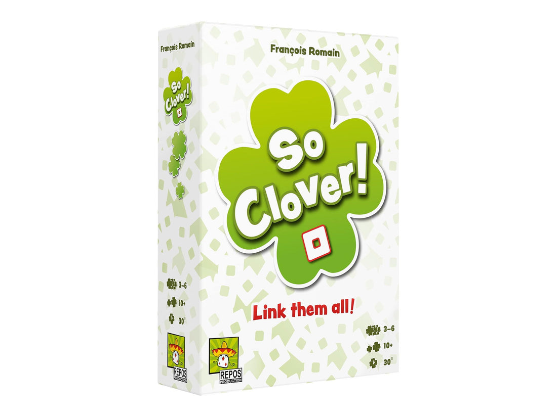 So Clover! party game box by Asmodee — full packshot