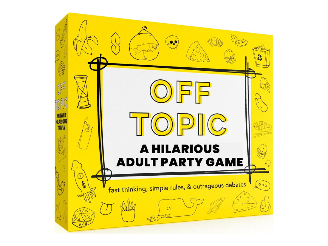 Off Topic adult party game box — Would You Rather party questions packshot